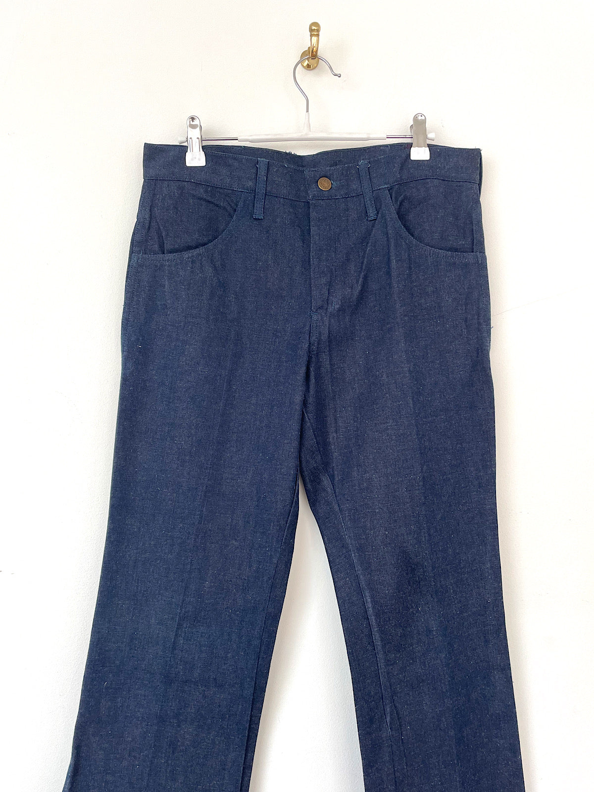 70s vintage blue raw denim jeans