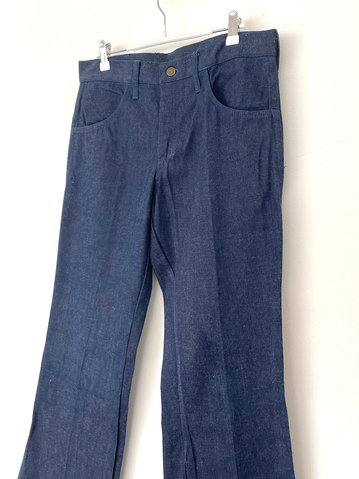 70s vintage blue raw denim jeans