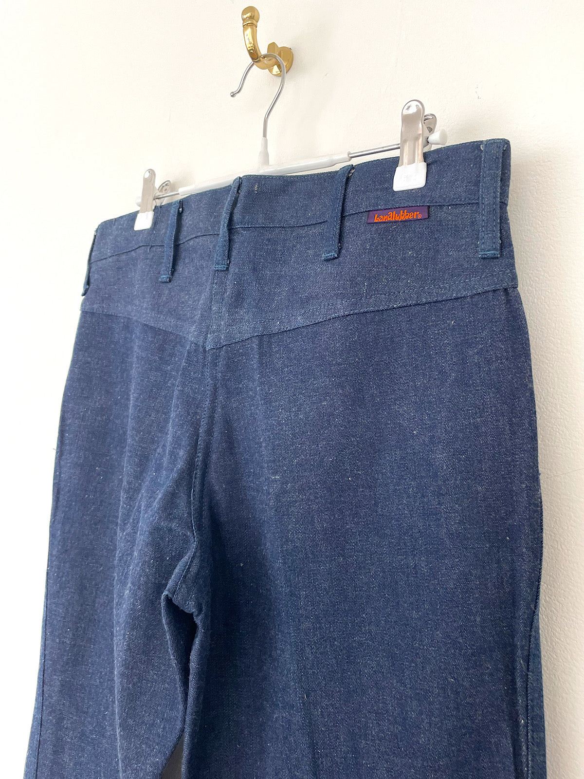 70s vintage blue raw denim jeans