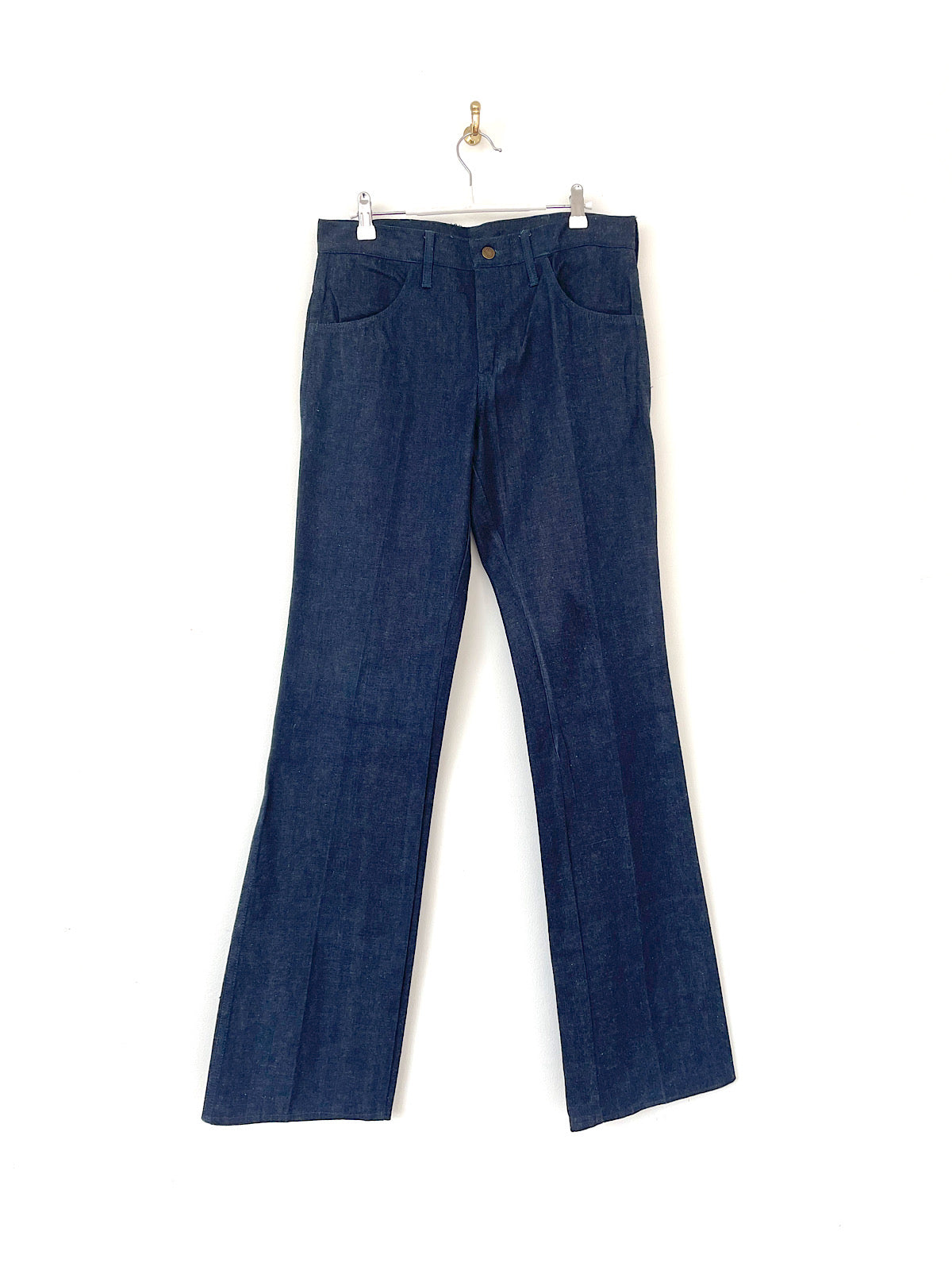 70s vintage blue raw denim jeans