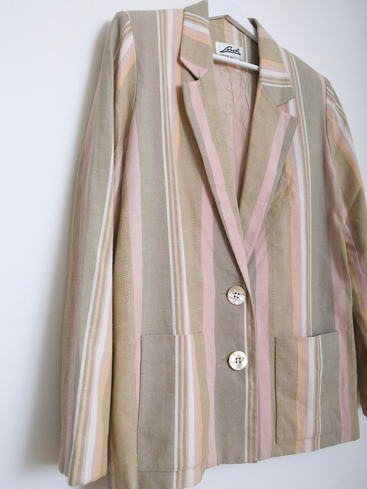 Vintage summer blazer pastel colours boxy shape