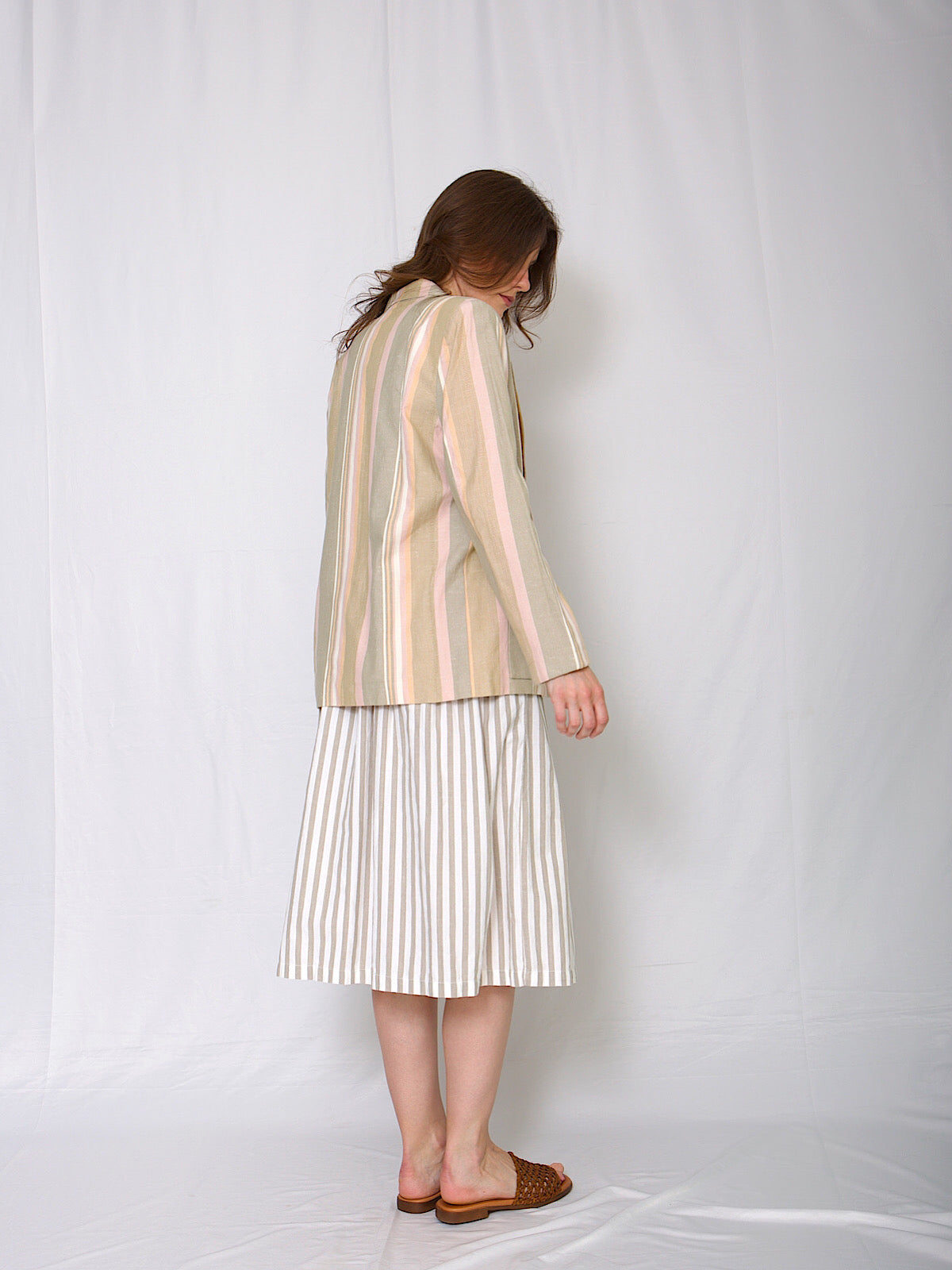 Vintage summer blazer pastel colours boxy shape