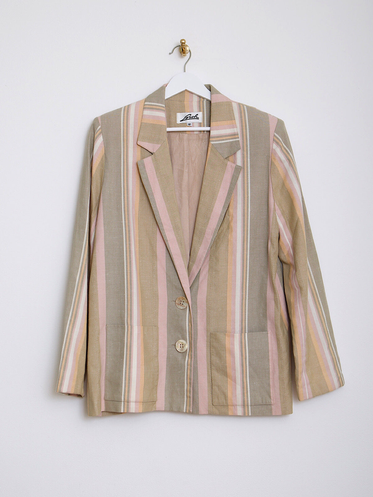 Vintage summer blazer pastel colours boxy shape