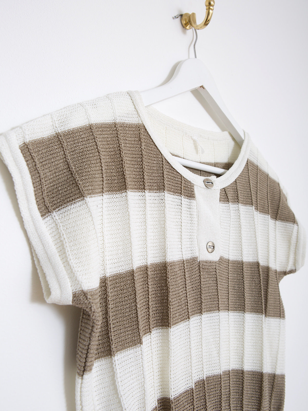 Vintage summer light cotton jumper with straps