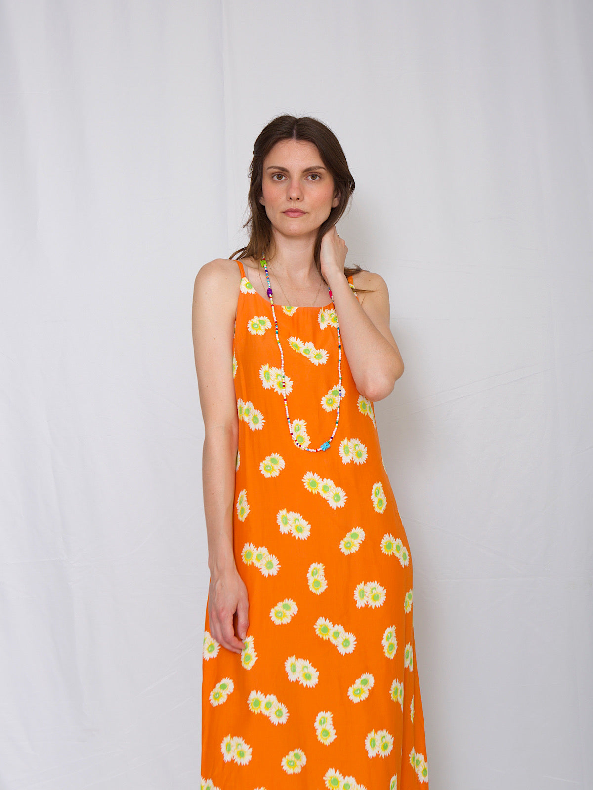 Summer slip dress large flower print