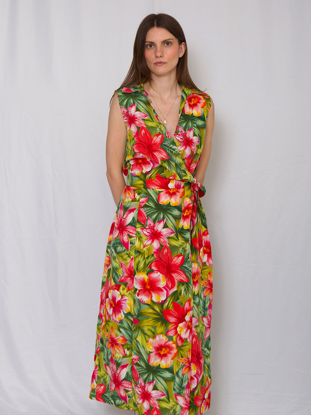 Vintage maxi Hawaïen dress sleeveless