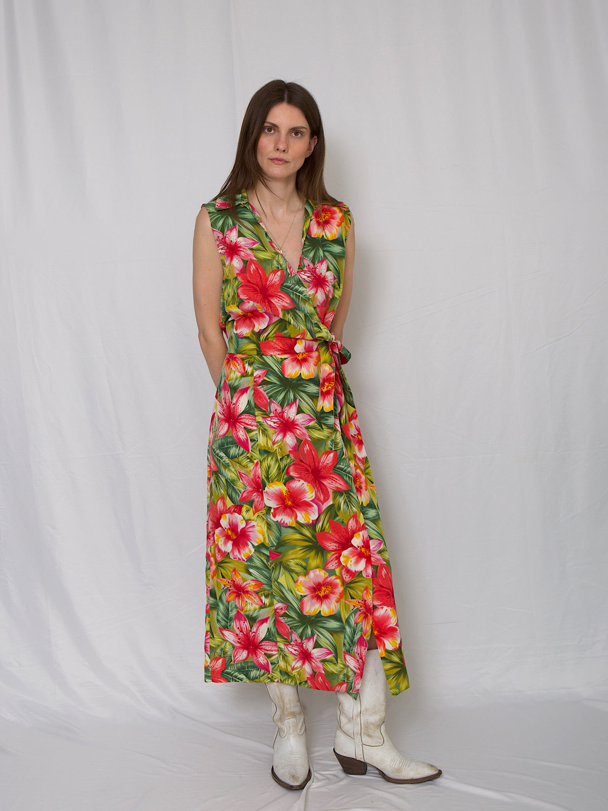 Vintage maxi Hawaïen dress sleeveless