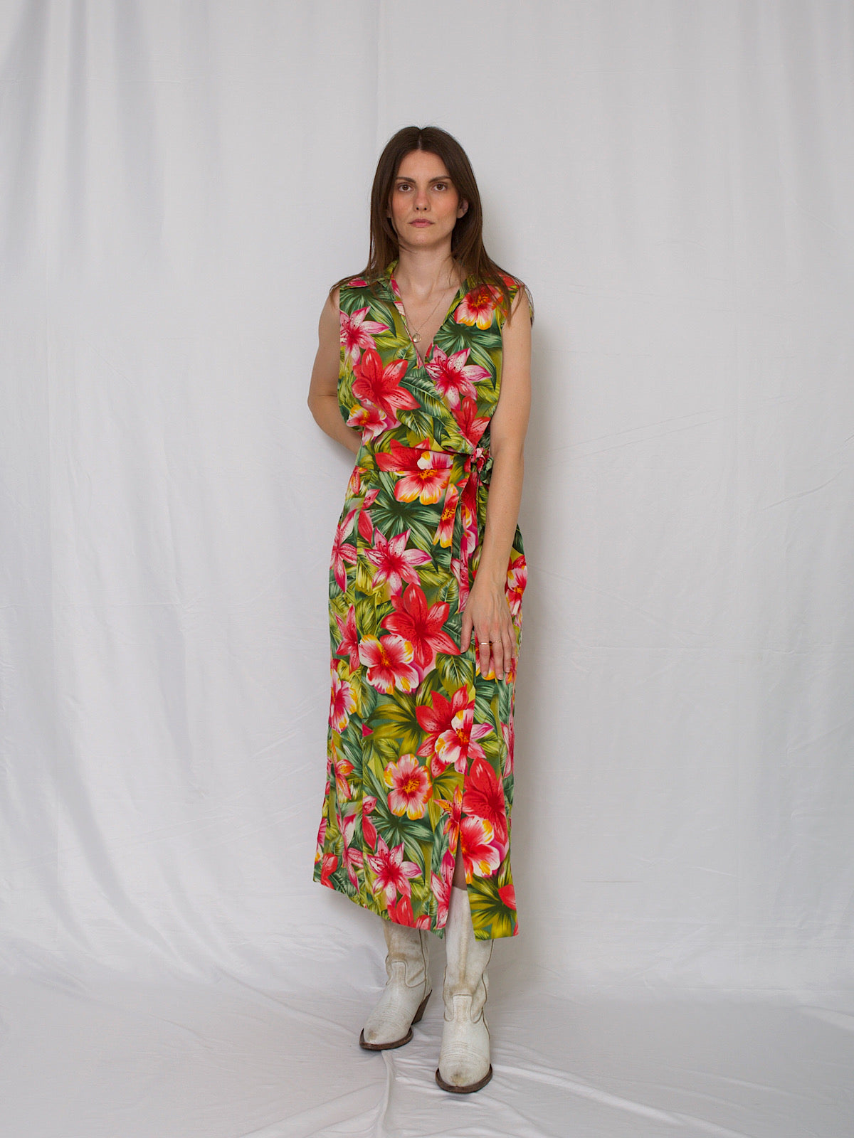 Vintage maxi Hawaïen dress sleeveless