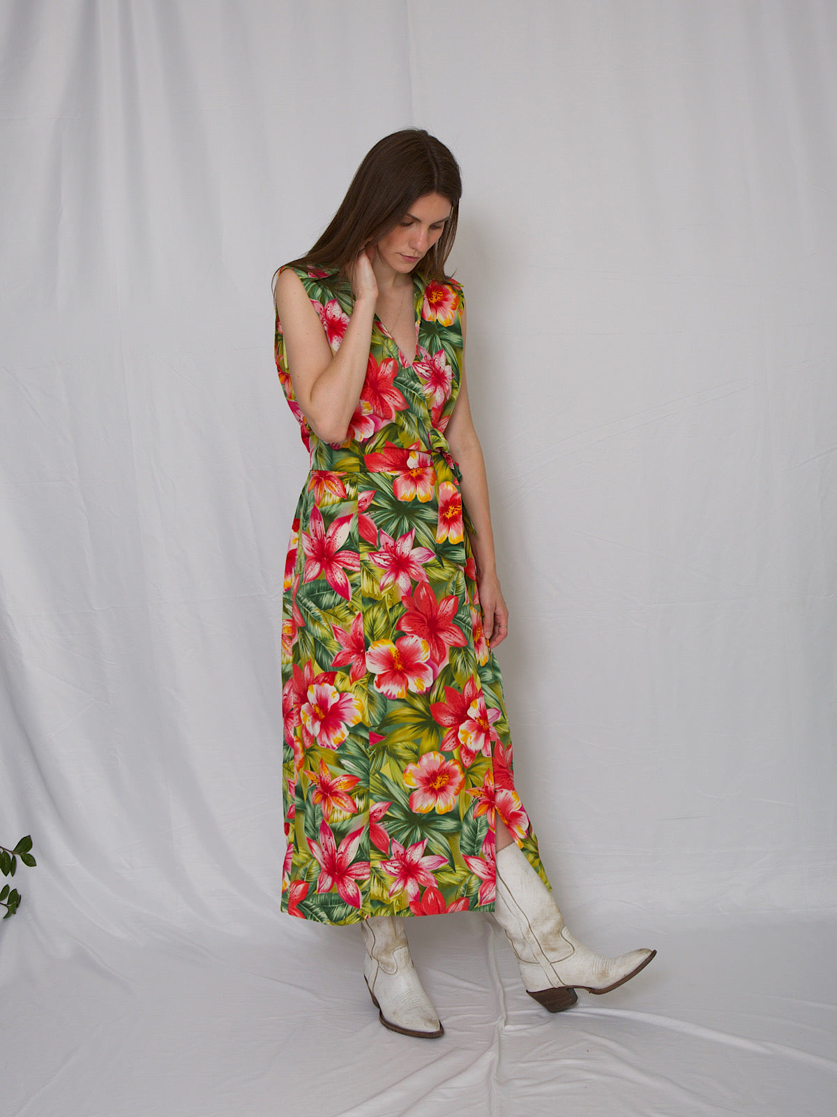 Vintage maxi Hawaïen dress sleeveless