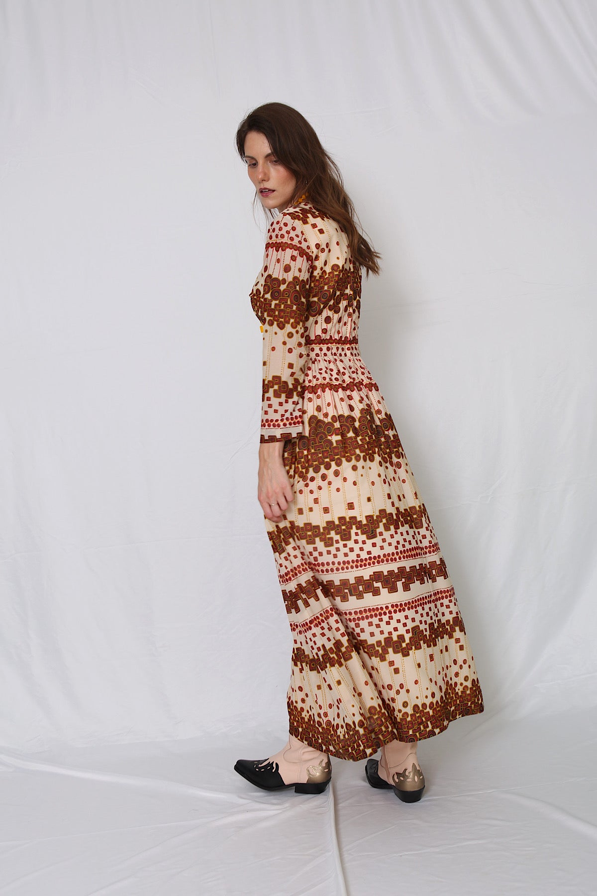 Vintage 70s bohemian maxi dress