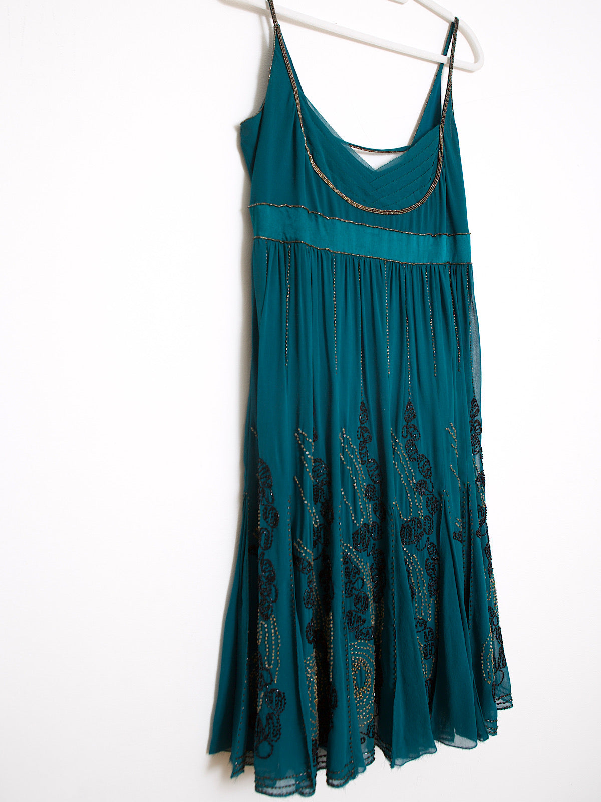 Pure silk beaded evening party dress by Karen Millen