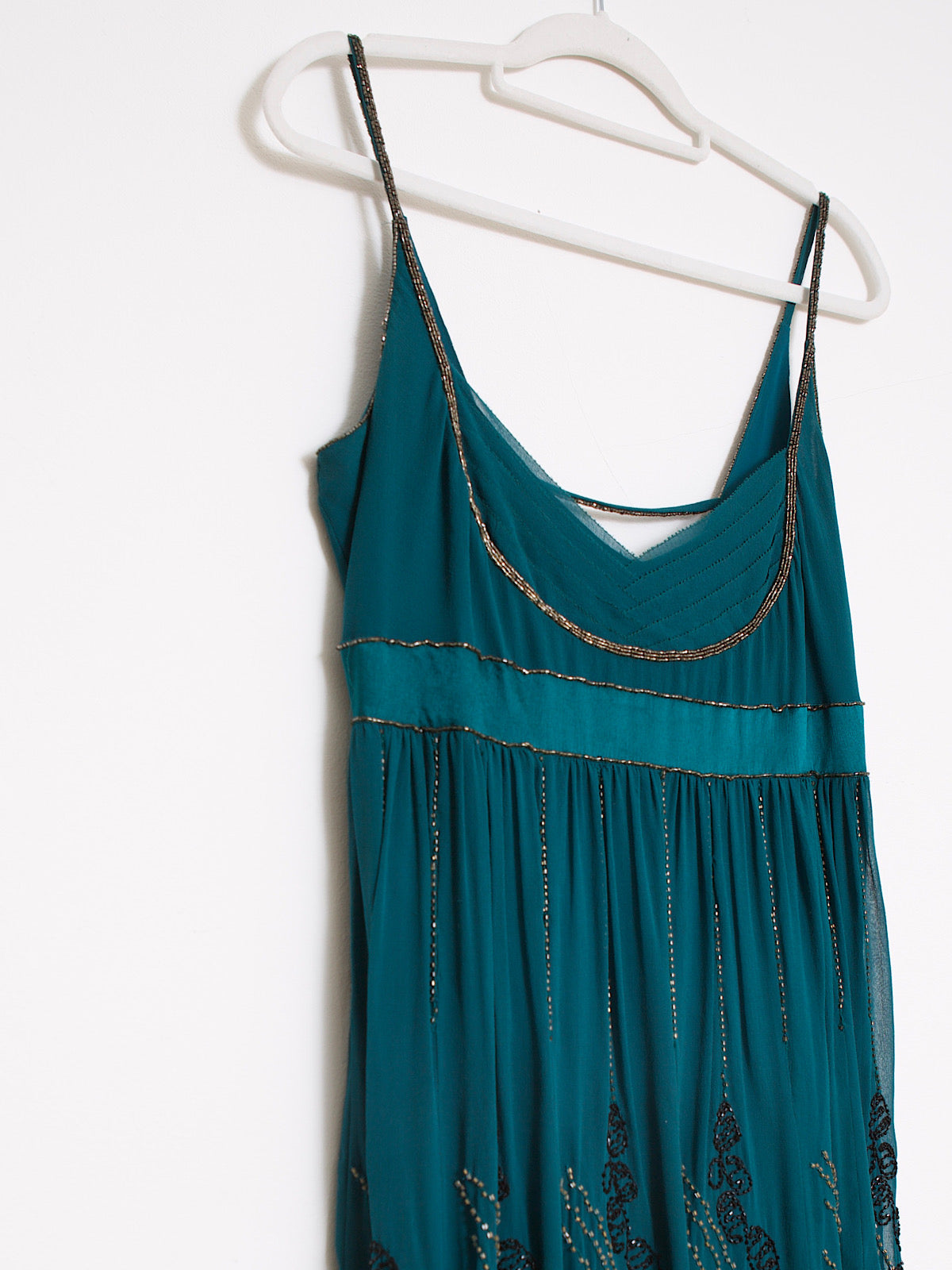 Pure silk beaded evening party dress by Karen Millen