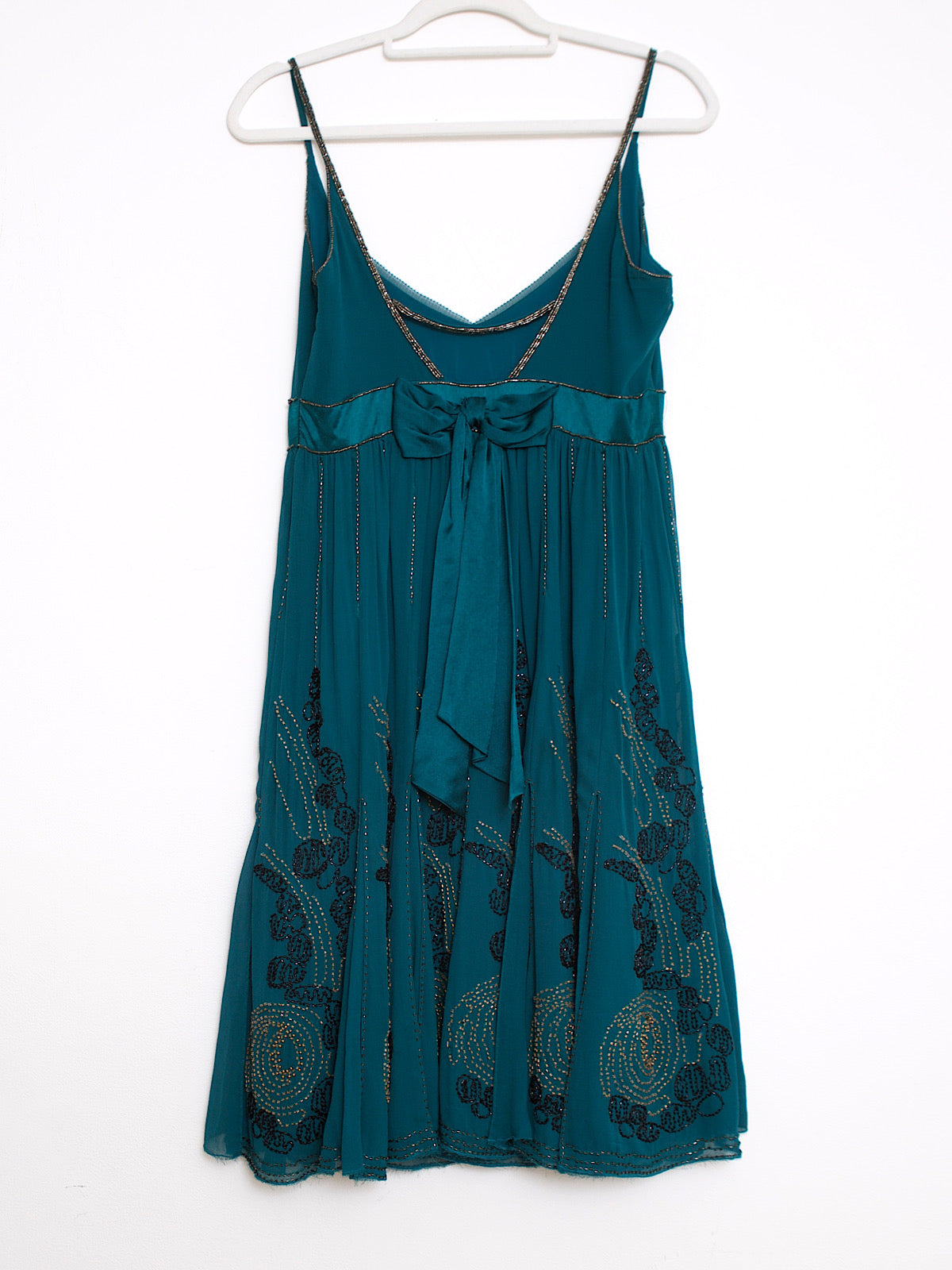 Pure silk beaded evening party dress by Karen Millen