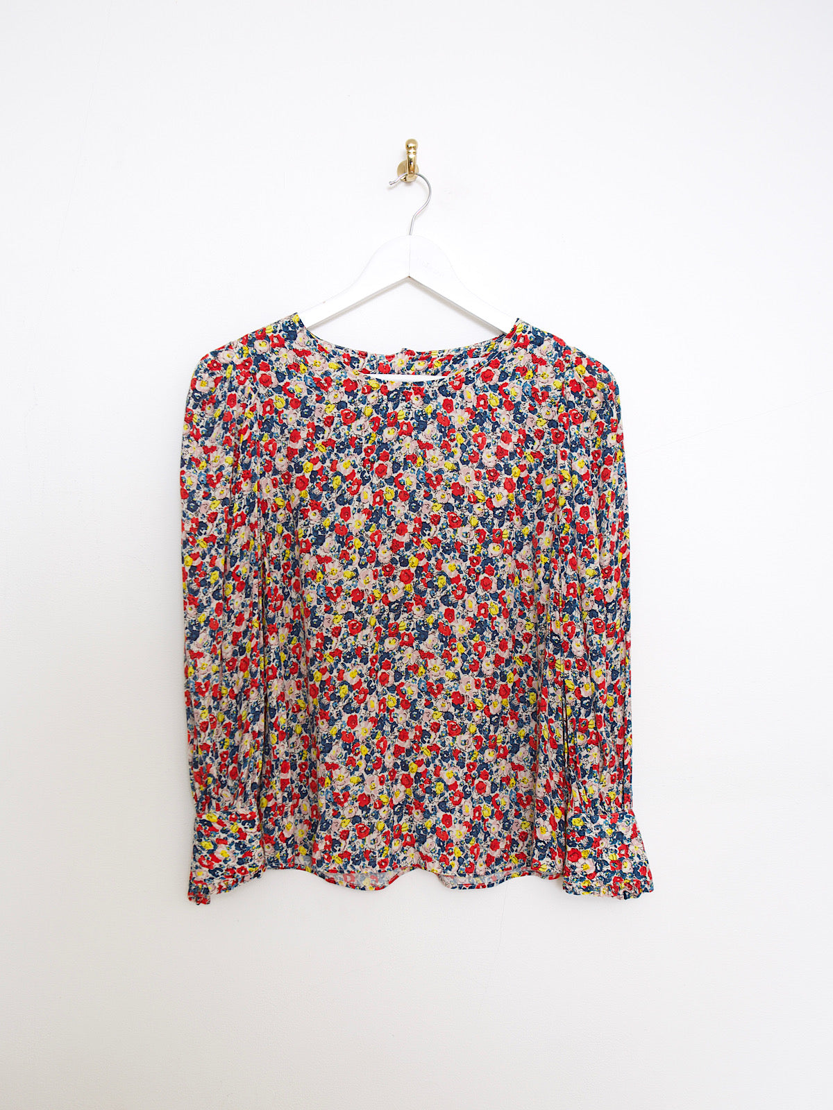 Floral blouse long sleeves pearl buttons by Claudie Pierlot