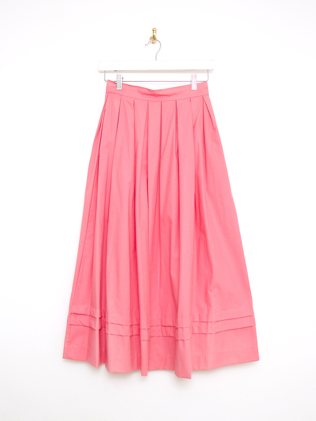 Vintage Laura Ashley pink cotton midi skirt