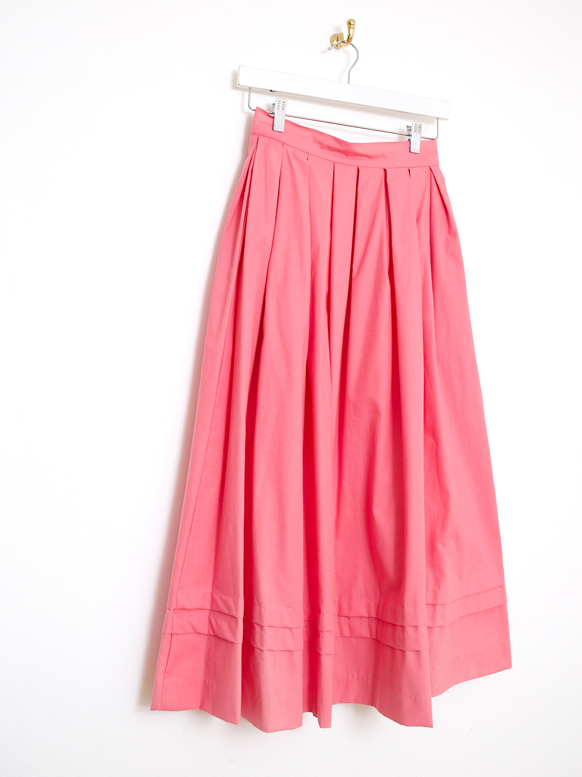 Vintage Laura Ashley pink cotton midi skirt