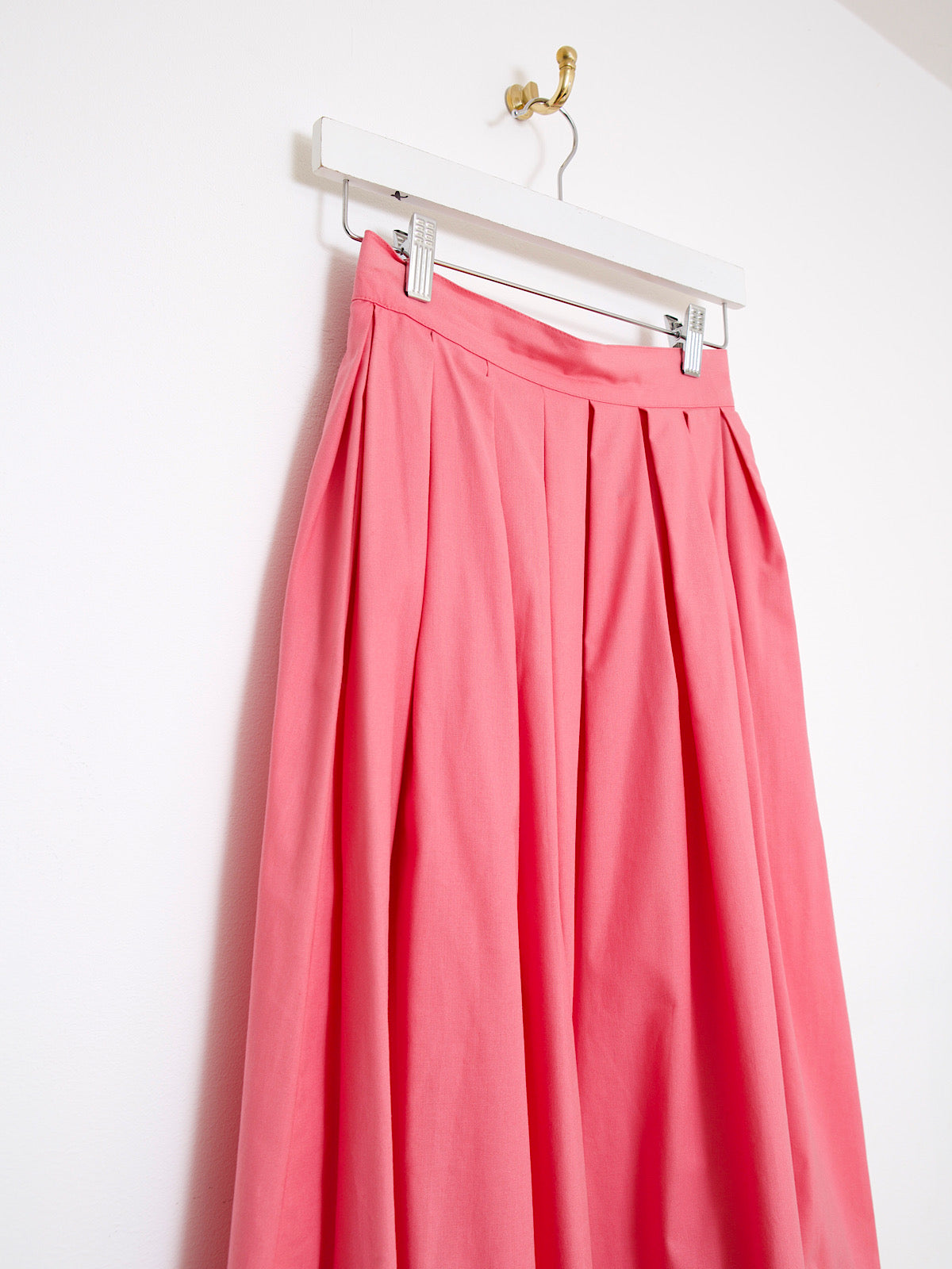 Vintage Laura Ashley pink cotton midi skirt