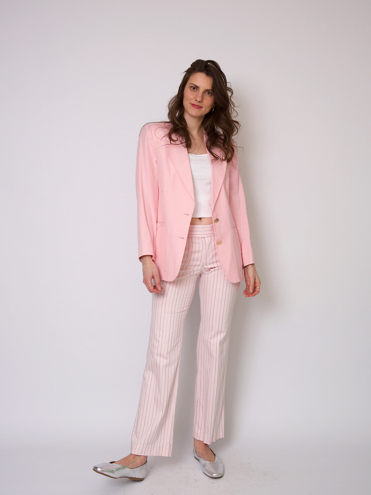 Vintage 80s pink blazer jacket