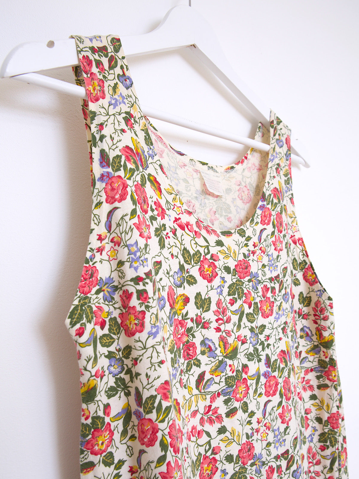 Vintage pretty floral dress cotton sleeveless