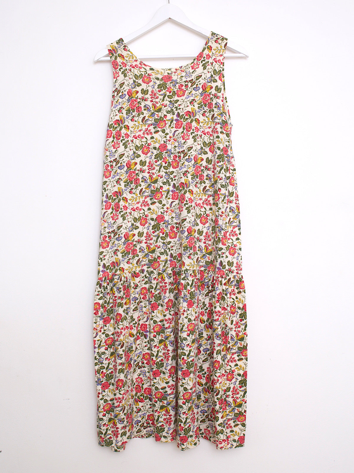 Vintage pretty floral dress cotton sleeveless