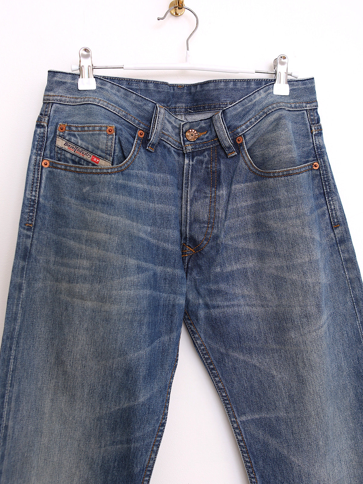 90s vintage Diesel blue denim straight leg mid waist