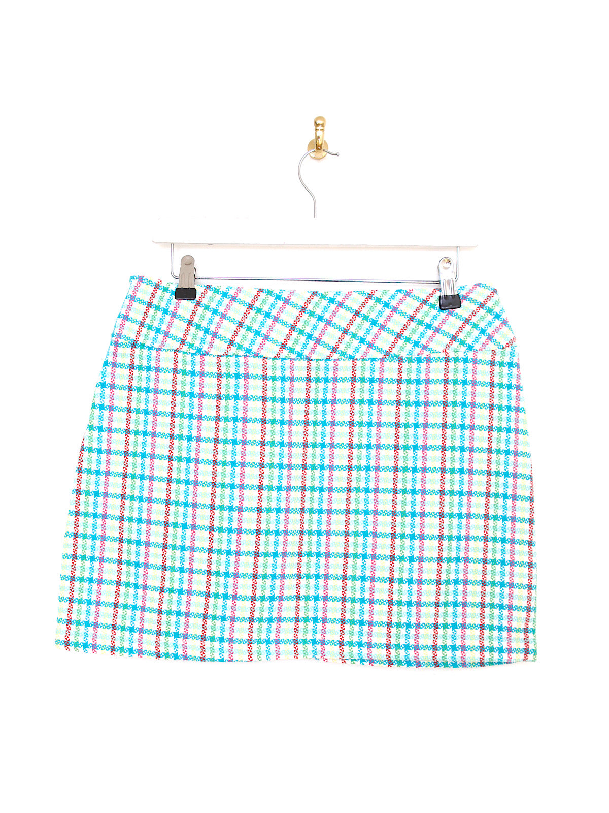 90s vintage mini skirt check print