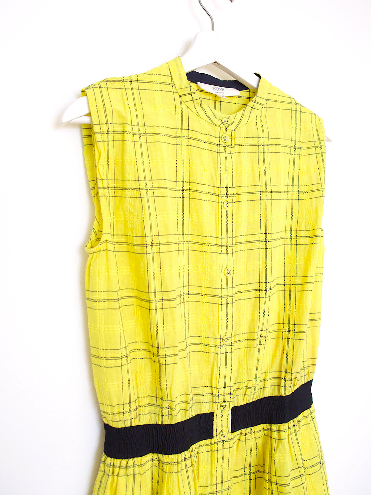 Mini dress yellow tartan fabric by Athe Vanessa Bruno