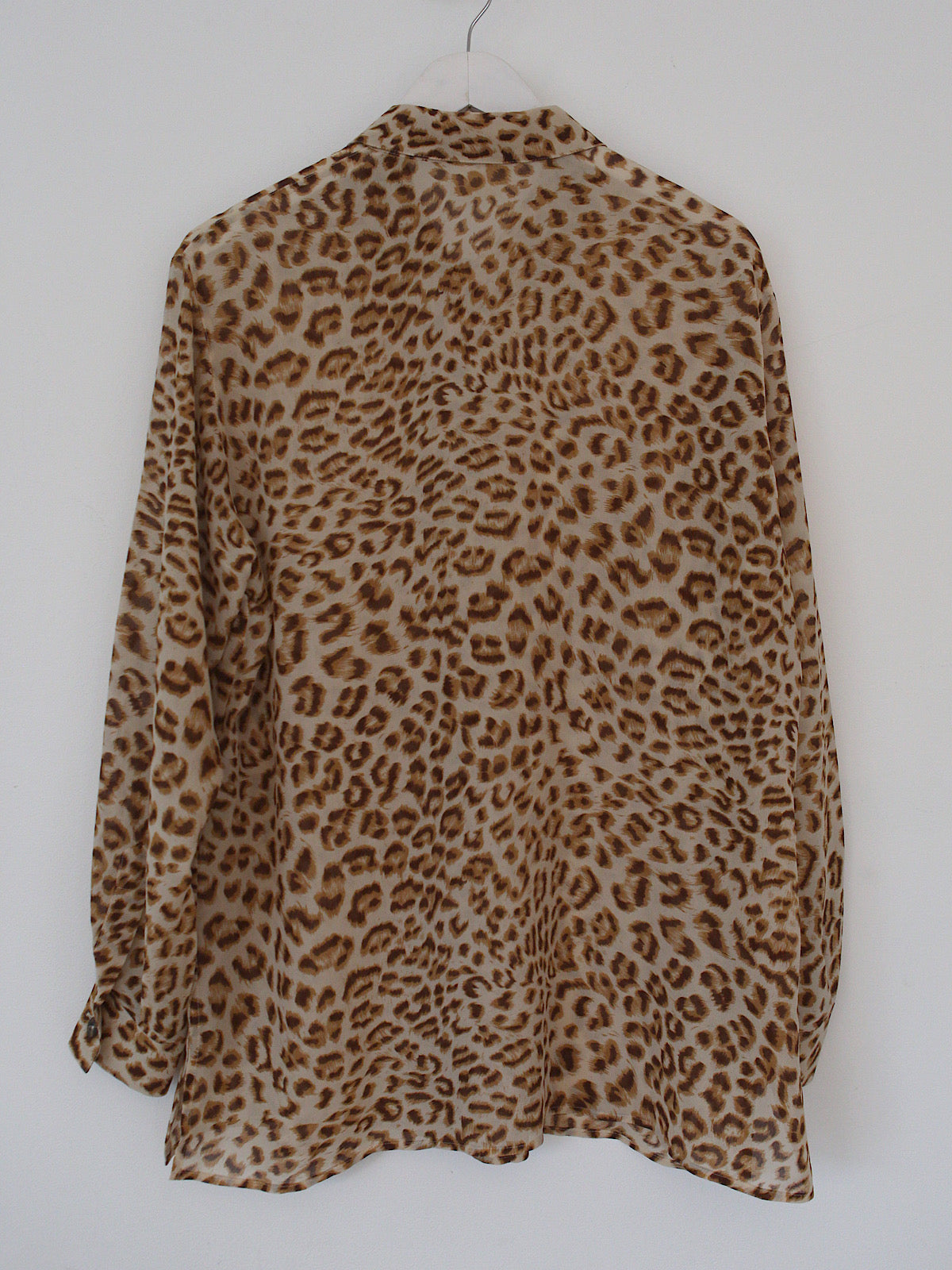 Vintage Escada Margaretha Ley pure silk leopard print shirt