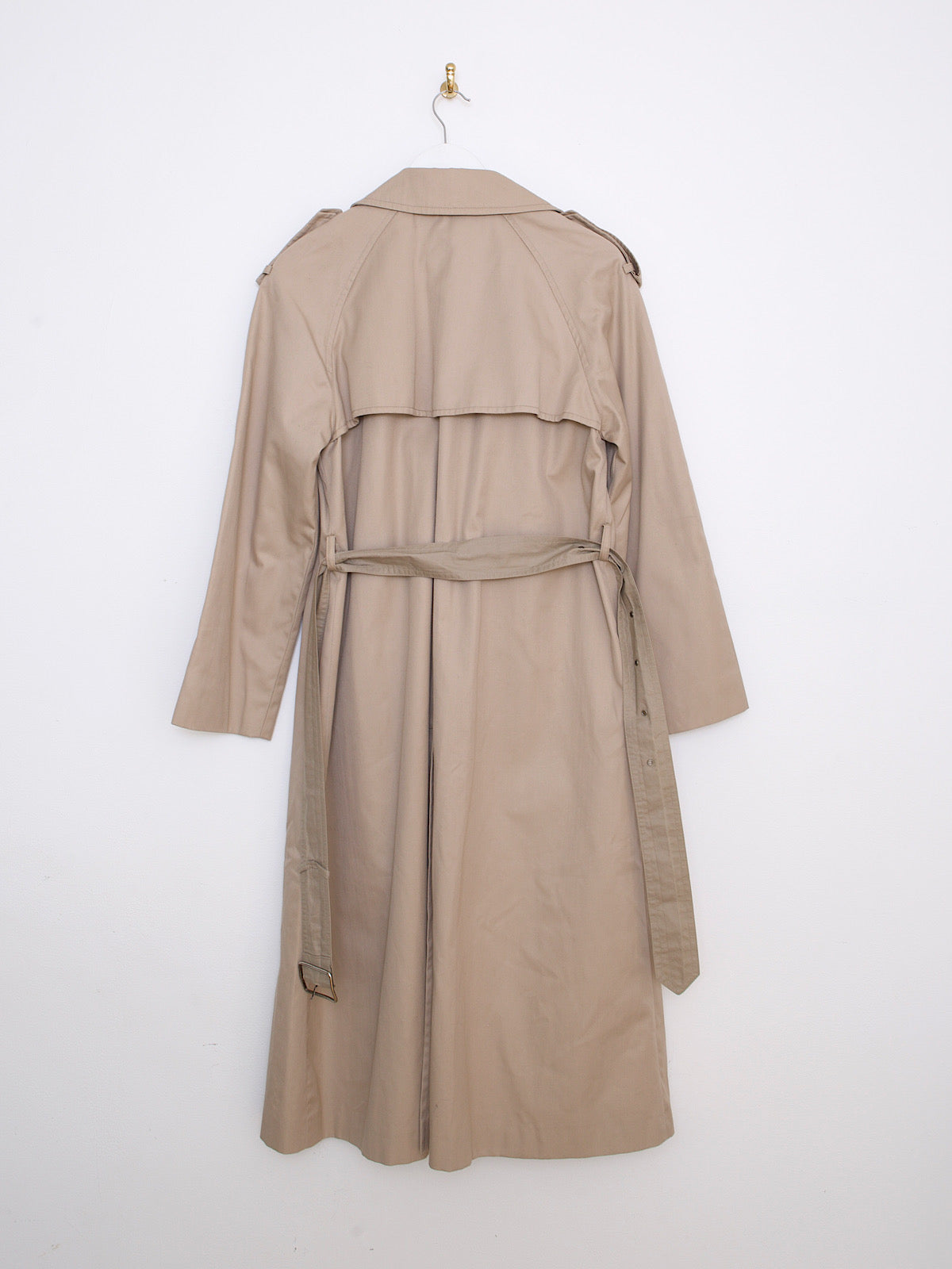 Y2K vintage beige trench double breasted with belt