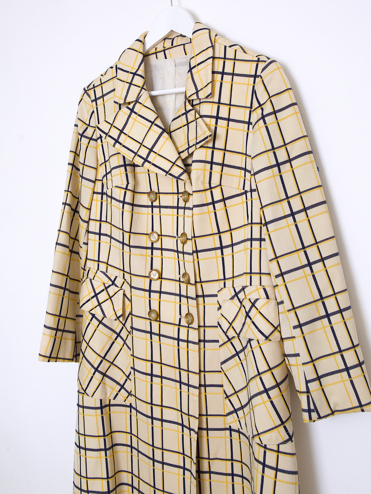 60s vintage trench coat classic double breasted with pockets