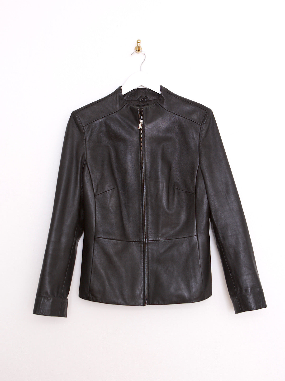 Vintage Y2K black leather jacket