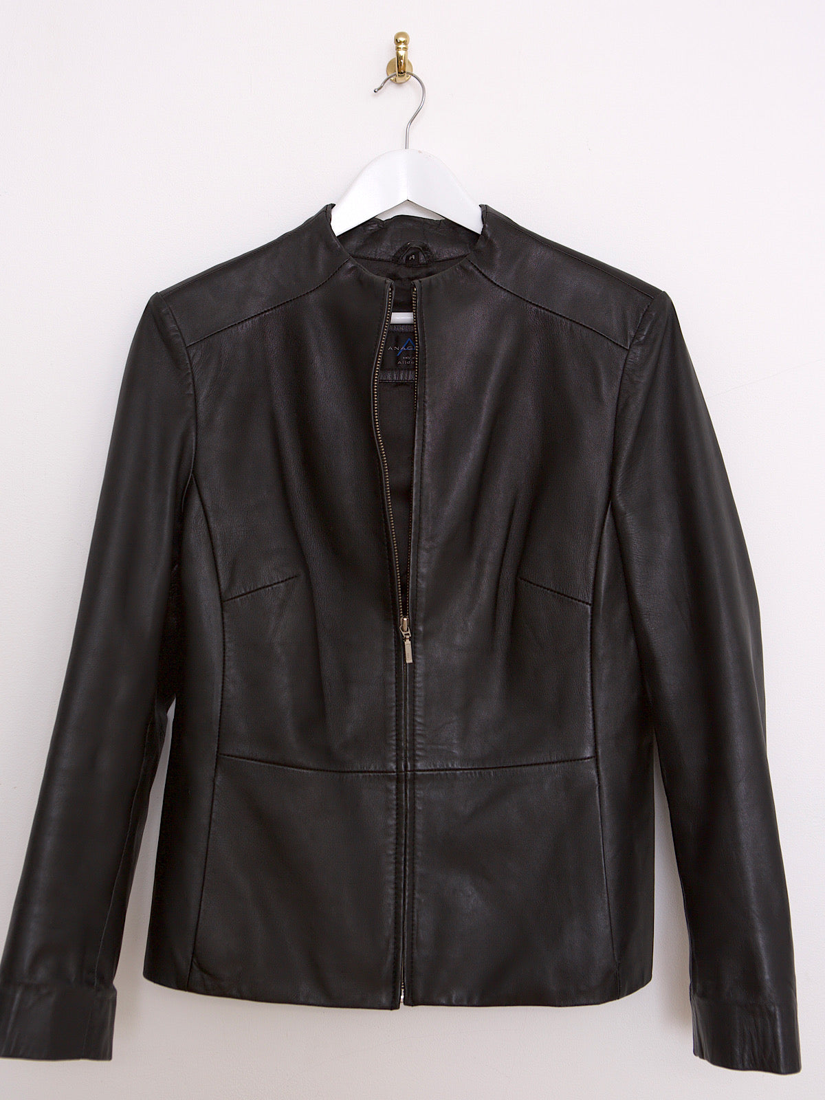 Vintage Y2K black leather jacket