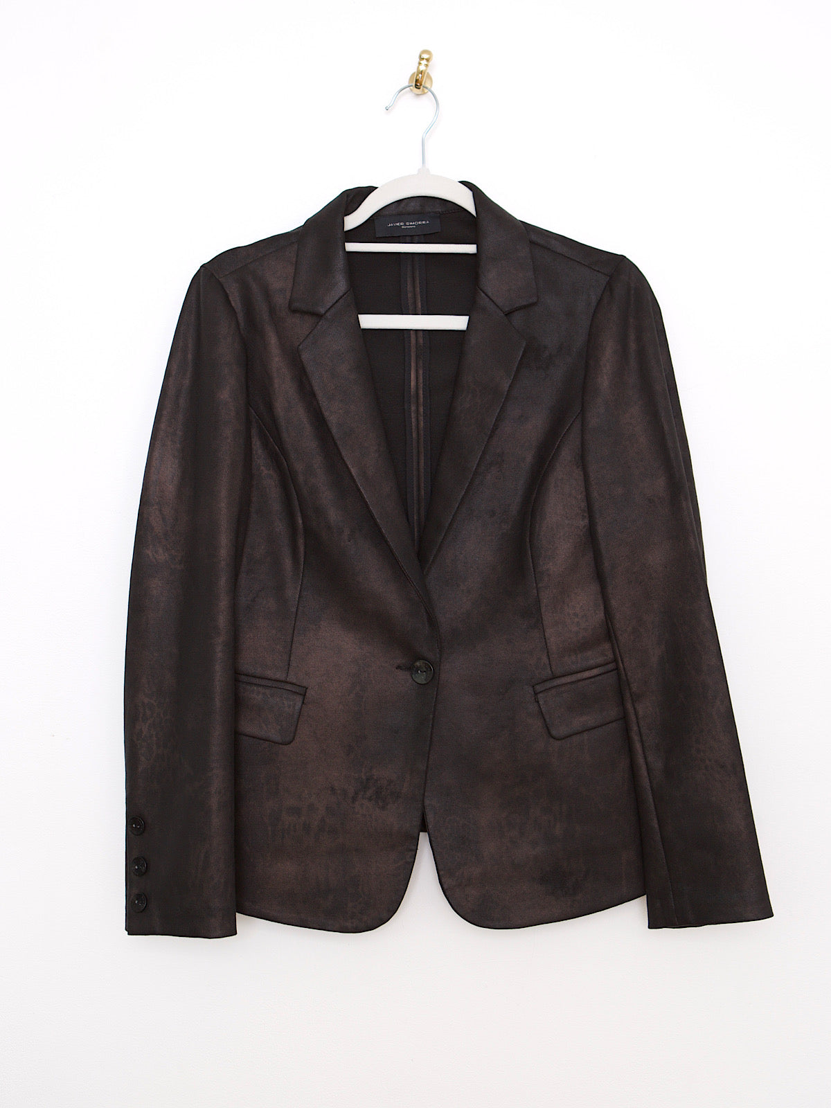 Y2K blazer shimmering bronze