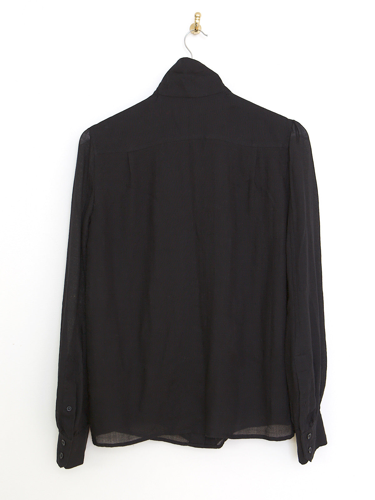 Vintage Yves Saint Laurent rive gauche black shirt front cravate