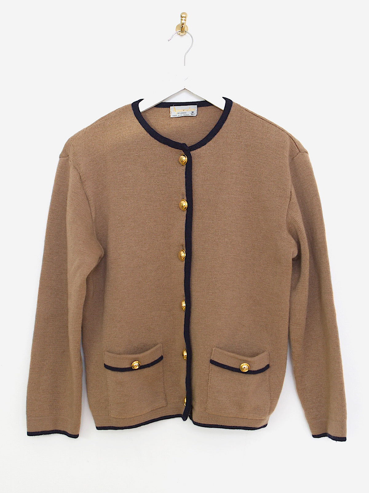 Vintage Aquascutum chunky cardigan gold buttons