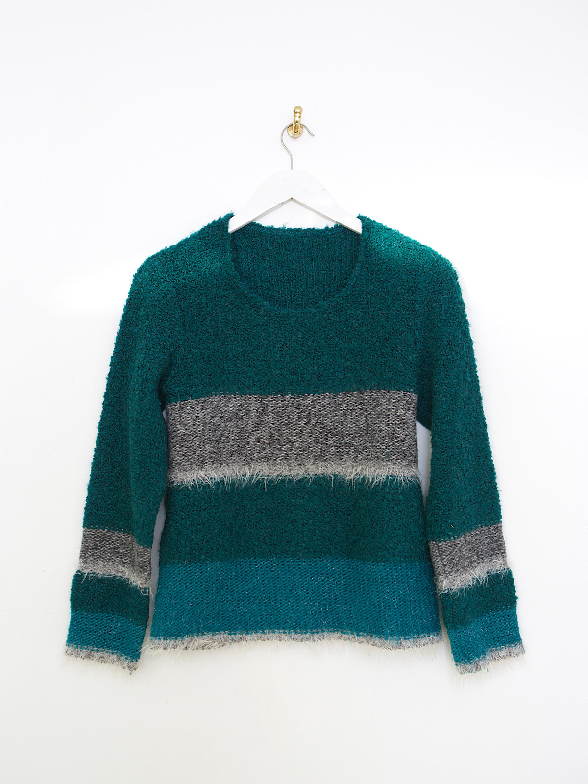 Fluffy and soft winter knitted jumper