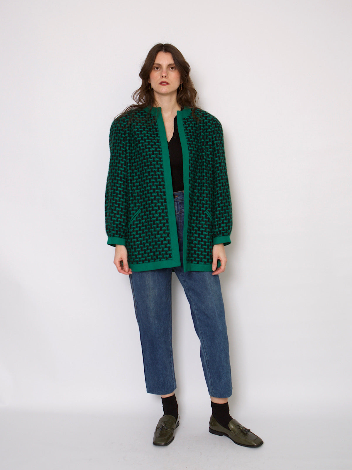 Vintage green wool jacket by Windsmoor