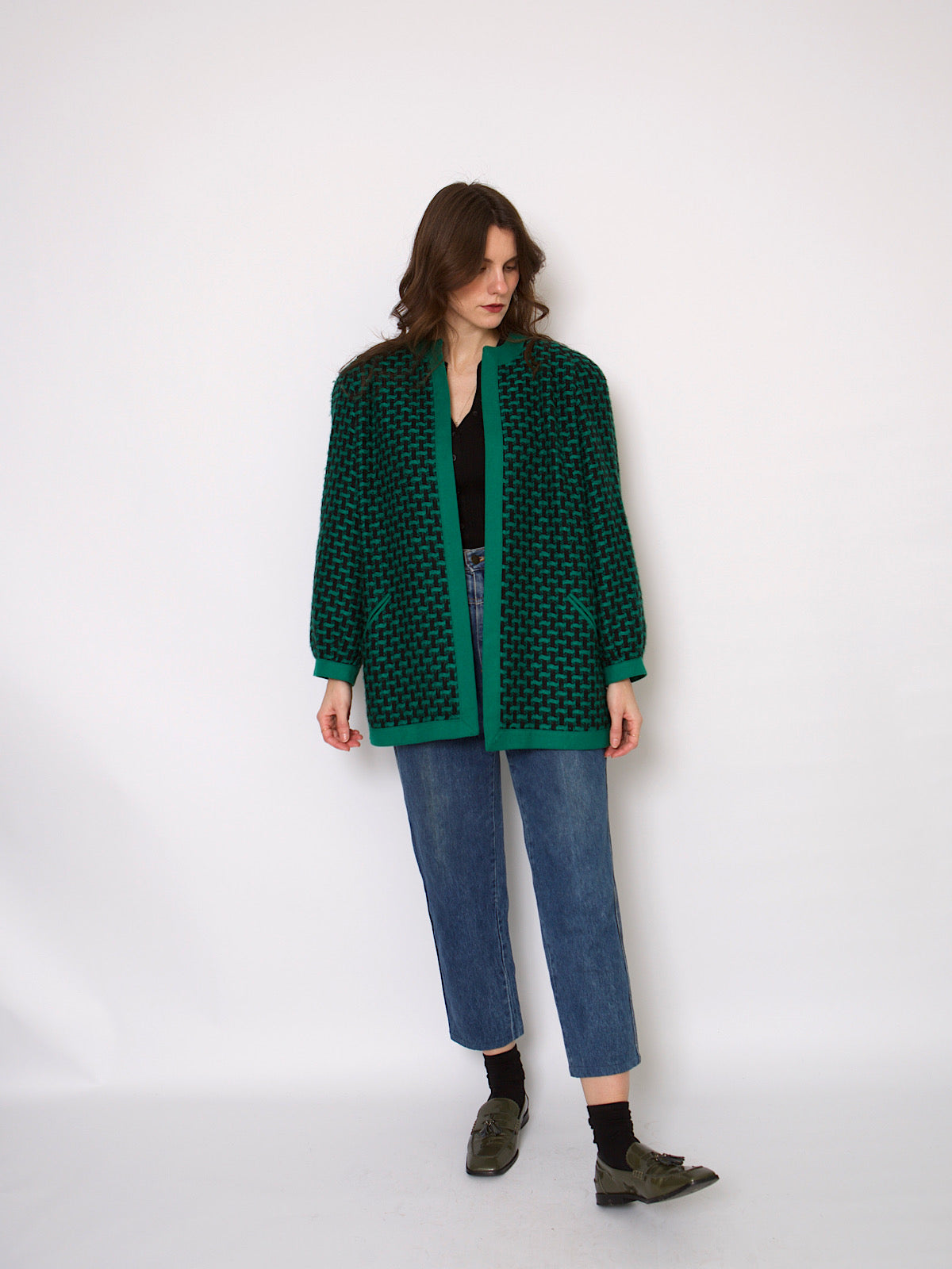 Vintage green wool jacket by Windsmoor