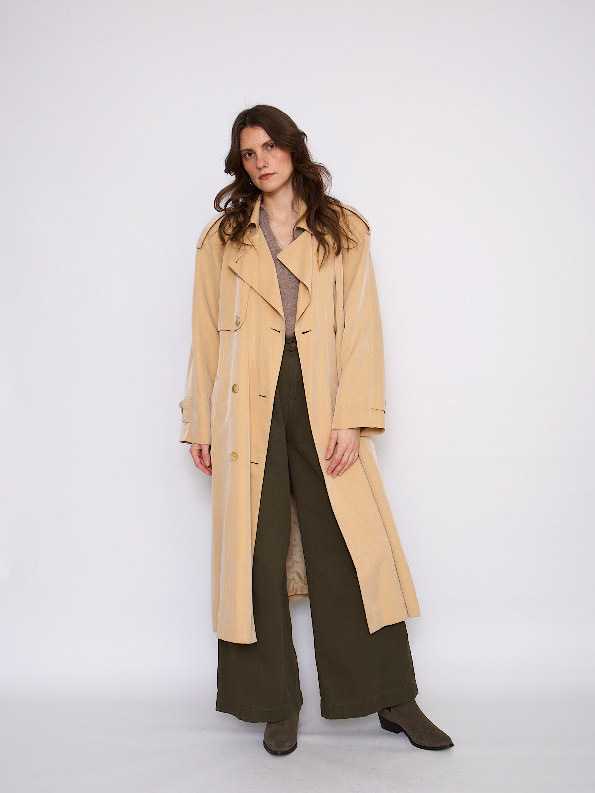 90s vintage Classic & Chic double breasted trench coat