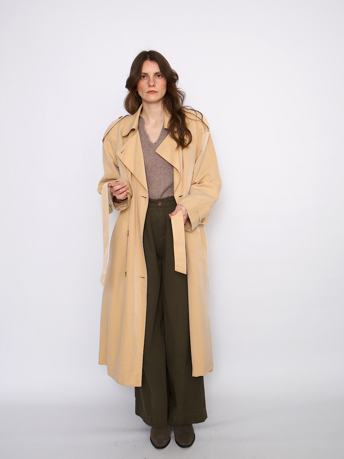 90s vintage Classic & Chic double breasted trench coat