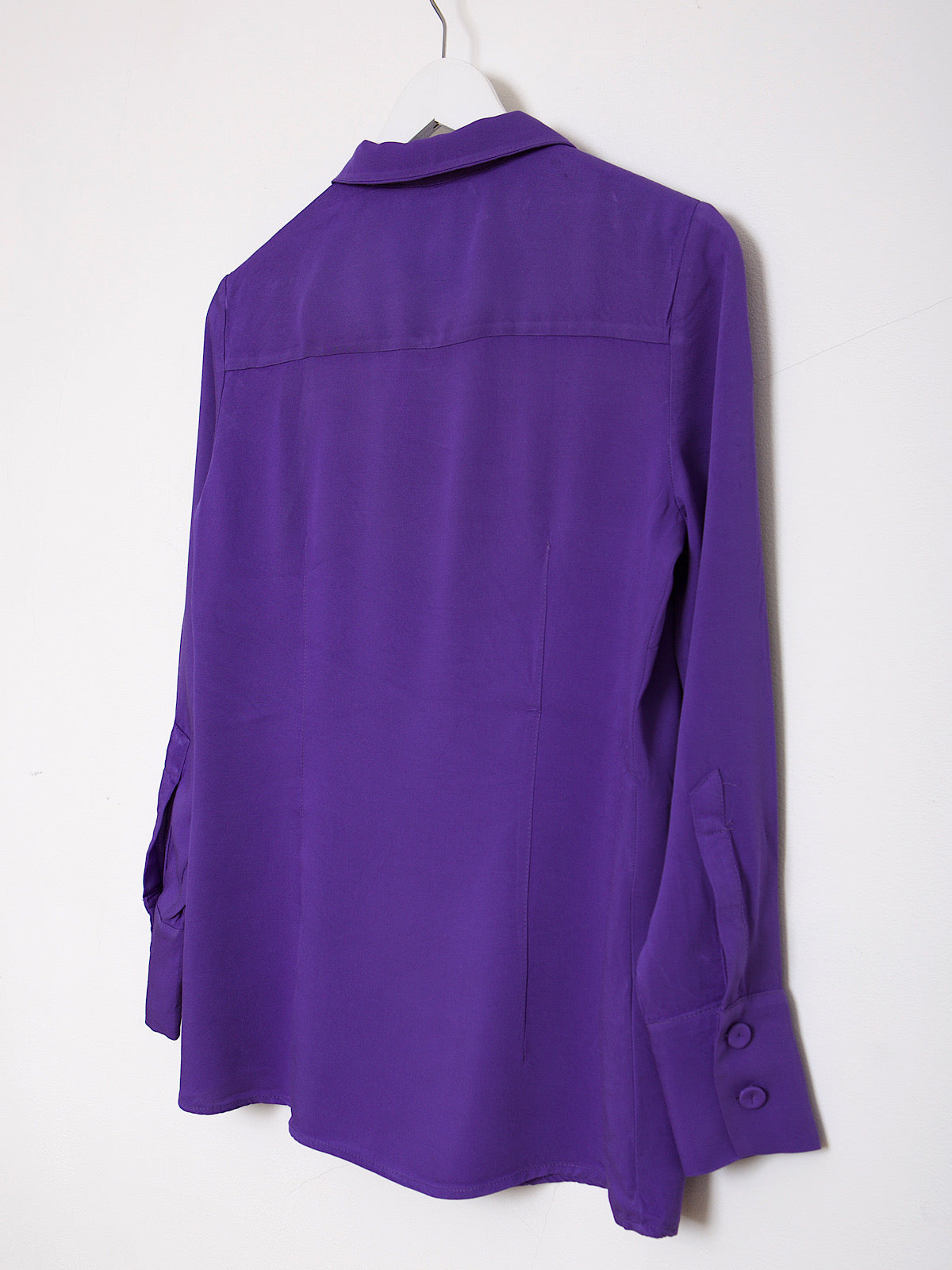 Vintage purple shirt long flat collar by Morgan