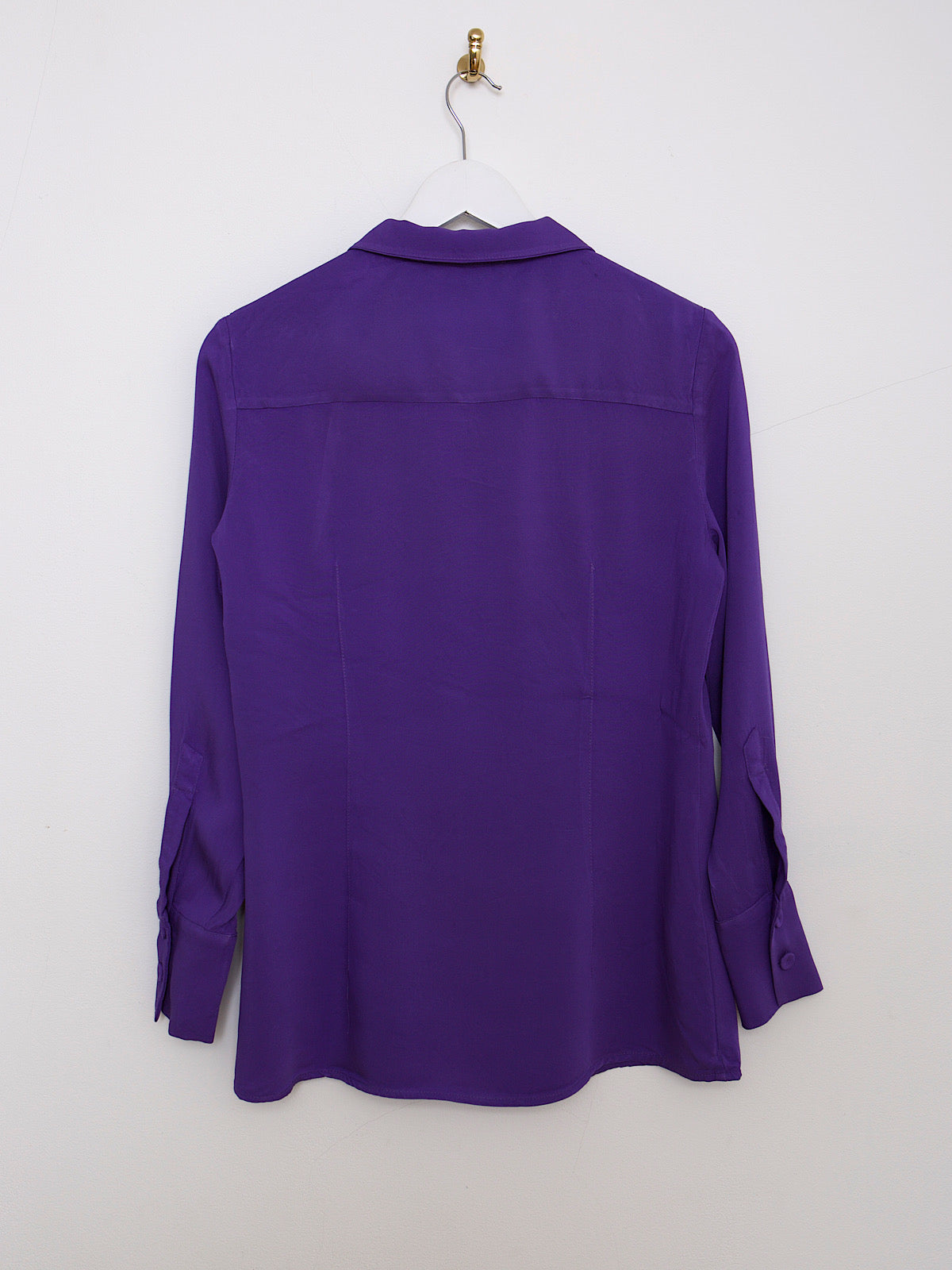 Vintage purple shirt long flat collar by Morgan